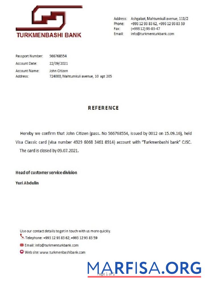 Printable Turkmenistan Turkmenbashi closure reference download for verification